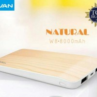 Vivan Powerbank W8 8000mAh 2 Output for Android iPhone Cherrywood