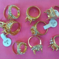 Jual Cincin / Ring / Emban Batu Akik Rodium Per 20 Pcs Baru | Akseso