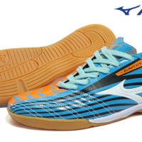 Sepatu Futsal Murah ( Mizuno Futsal Blue White )