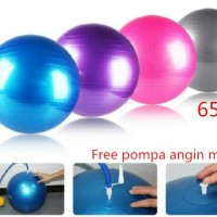 Jual Gym Ball Fitness Bola Olahraga Senam Yoga Kesehatan Gymball Free Pompa Murah