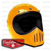 Helm cakil Biasa europe vespa retro japstyle caferacer kuning buluk