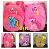 Jual Tas Boneka Karakter My Little Pony (2 Rest L 35cm) Ransel Anak Cewek Murah