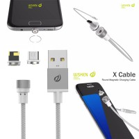 Jual WSKEN Round Magnet Lightning 8-Pin and Micro USB Cable Murah