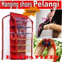 tempat penyimpanan sepatu rak gantung murah keren motif unik kuat OK