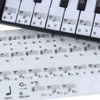 Jual stiker/sticker nada dan notasi balok untuk papan tuts piano/keyboard Murah