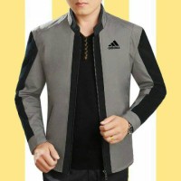 Jaket Pria Trend Line ADIDAS Gray Black