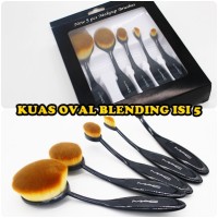 Jual KUAS OVAL SET ISI 5 / KUAS BLENDING SET MAC OVAL / BRUSH FOUNDATION Murah
