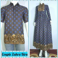 Jual Couple Zahra (Gamis batik+Kemeja) Murah