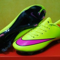 Sepatu Bola / Soccer Nike Mercurial Vapor X Lime Pink - FG