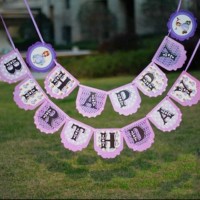 Jual banner HBD sofia | bunting flag HBD sofia | banner karakter Murah