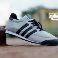 sepatu adidas dragon abu putih