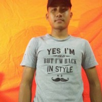 kaos/baju/tshirt sablon flock/pakaian pria keren
