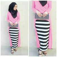 MAXY GITA PINK set hijab gamis syari bergo