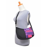 Tas Selempang Wanita - Maika Sling Bag Hangout Black Purple