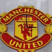 Jual jam dinding custom manchester united Murah