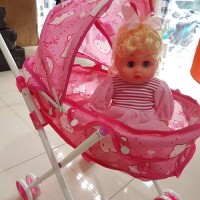 Jual Mainan Boneka + Stroller Hello Kitty Murah
