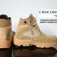 Sepatu Pria Crocodile Cordura Zip Boots Safety Grade Ori Berkualitas