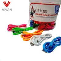 Jual ViVAN Micro USB Cable CBM80 | Candy 5 Colour | Stronge | Free Toples* Murah