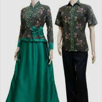 Jual BAJU BATIK COUPLE SARIMBIT GAMIS SRG 455 SERAGAM PESTA/HIJAB MODERN Murah