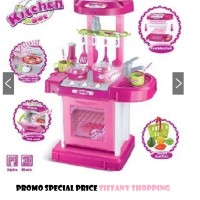 Jual Mainan Anak Cewek Kitchen Set Koper Warna Pink Murah