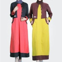 Baju Muslimah Gamis Murah Bahan Katun Carded ELIF - GE 03