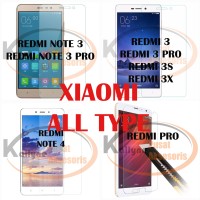 Jual TEMPERED GLASS XIAOMI SEMUA TIPE REDMI REDMI NOTE MI 1 2 3 4 5 6 7 MAX Murah