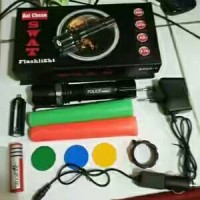 SENTER POLICE SWAT 99000 WATT / DUA BATON LALIN + SARUNG + 3 LENSA