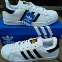 Sepatu Adidas Superstar White List Black Kw Super