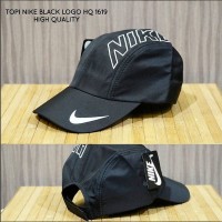 TOPI NIKE BLACK LOGO HQ 1619 import keren murah bagus baru ready