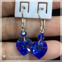 AKS01A Anting Kristal Swarovsky Perak