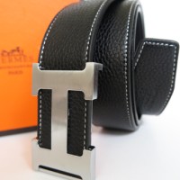 IKAT PINGGANG KULIT PRIA HERMES FULL SILVER (GESPER SABUK COWOK MURAH)