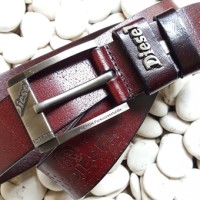 IKAT PINGGANG KULIT PRIA DIESEL 0807 COKLAT (GESPER SABUK COWOK MURAH)