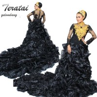 Gaun Kebaya Pengantin Modern Muslim Murah Teratai Gelombang
