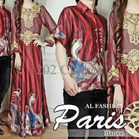 Baju Gamis Wanita Gamis Katun Jepang Gamis CP PARIS MARON