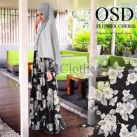 Baju Gamis Wanita Gamis Katun Jepang Gamis OSD BLACK ROSE
