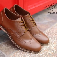 Jual PROMO!!! sepatu kerja pria pantofel kulit GDSN wolves flatshoes murah Murah