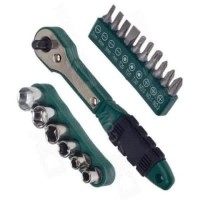 Set Kunci Shock Portable + Obeng Set Kunci Pas Multifungsi Screwdriver