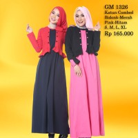Dress Hijab Simple Semi Formal Baju Muslim Wanita Gamis Rahnem GM 1326