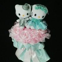 Jual hand bouquet 5109 buket bunga tangan pesta pernikahan boneka wedding Murah