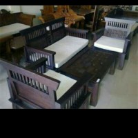 Kursi Tamu Minimalis Toraja Plus Bantalan Jati Mebel