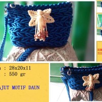 Tas rajut motif daun / HOME Made / Yustin Olshop