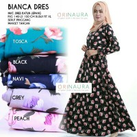 bianca dress gamis katun jepang ori naura