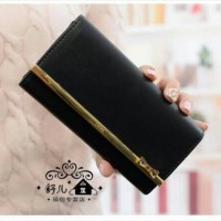 Jual Kqueenstar Wallet dompet import wanita korea murah bagus list emas Murah