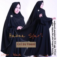 GROSIR MURAH BAJU MUSLIM hazna SYARI wolpeach polos black hitam