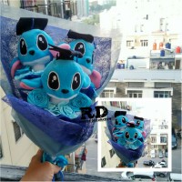 Jual Handbouquet Buket Bunga Wisuda Lilo Stitch #Blue Murah