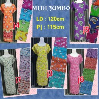 Jual Dress/daster midi jumbo murah kualitas premium Murah