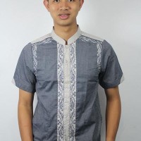 Jual Baju Koko Pria Model Slim Fit Kode AD 99 Biru Baru | Baju / Bus