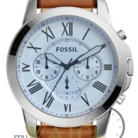 Jam Tangan Pria Fossil FS5184 Grant Chronograph Silver Original/ Kulit