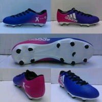 Sepatu Bola Adidas X.16 Biru-Pink list Putih Grade Ori