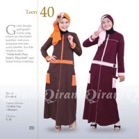 Baju Remaja Muslimah Gamis Murah Bahan Katun ORI QIRANI QT40